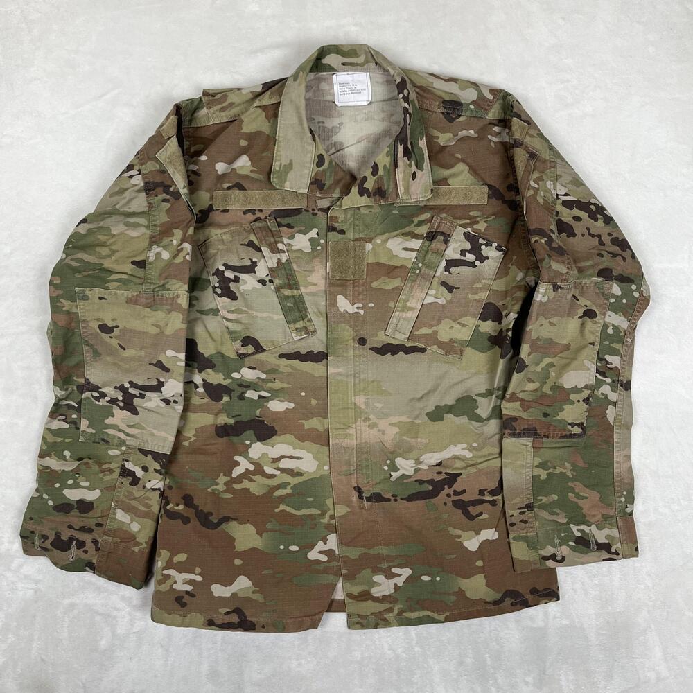 American Apparel Jacket Mens Small Long Green Camo Army Combat Insect Repellent